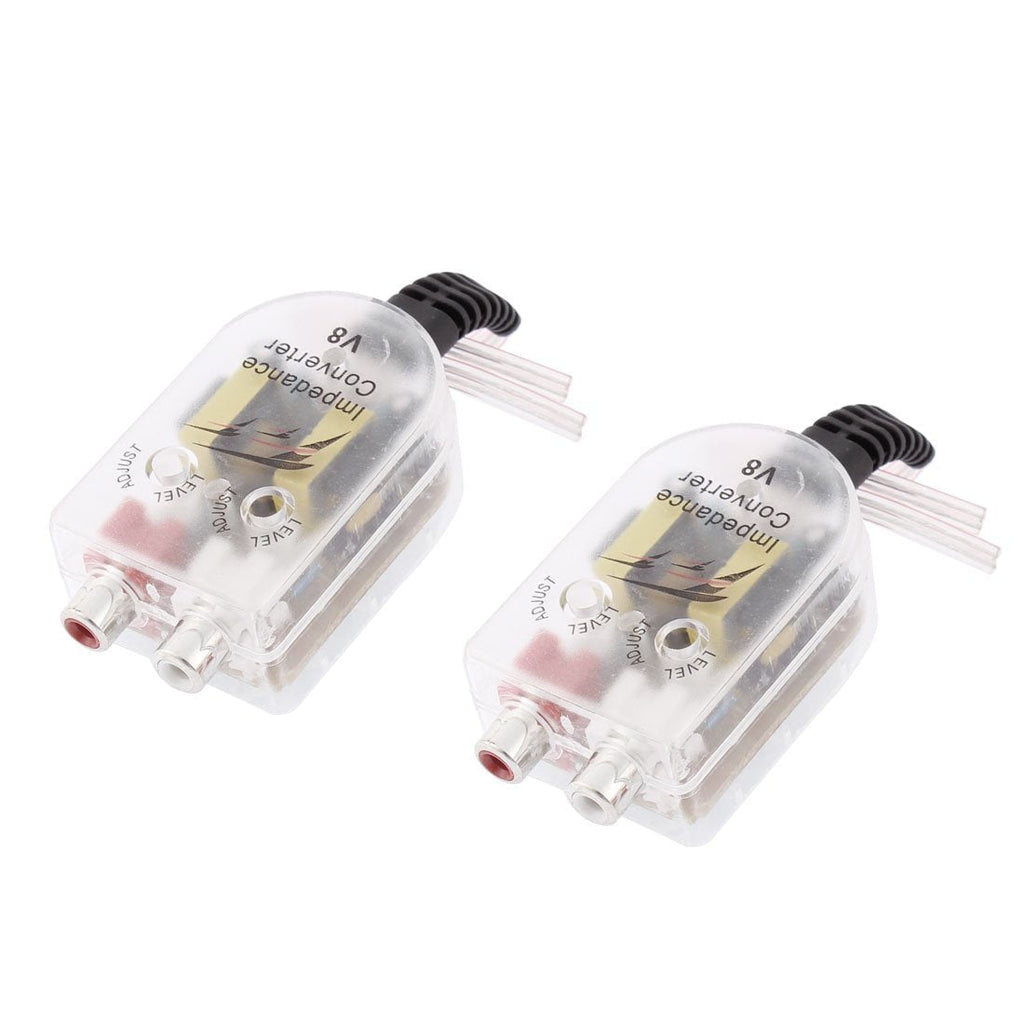 uxcell Car High to Low Impedance Converter Output to RCA Line Control 2 Pcs