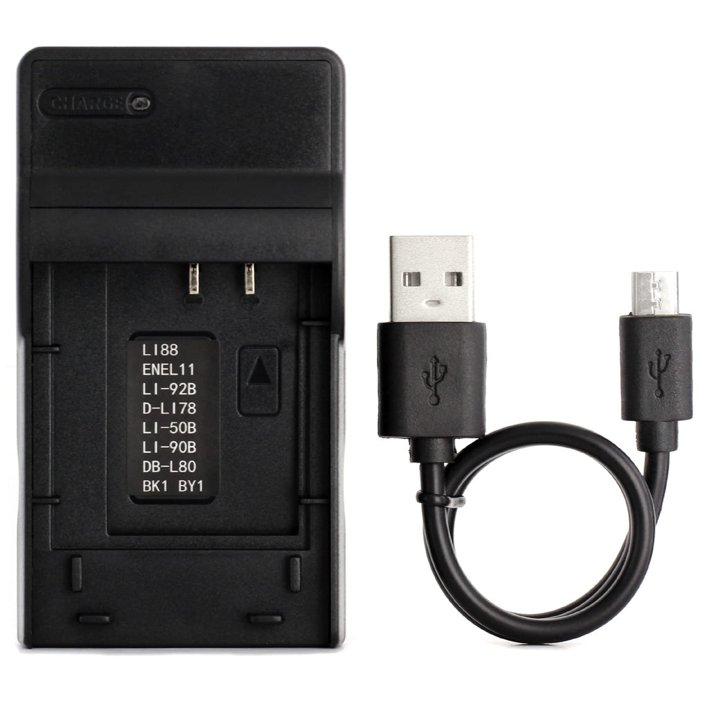 D-Li92 USB Charger for Pentax Optio I-10, RZ10, RZ10 Lime, RZ10 Violet, RZ10 White, RZ18, WG-1, WG-1 GPS, WG-2, WG-2 GPS, WG-10, WG-3, WG-3 GPS, X70 Camera and More