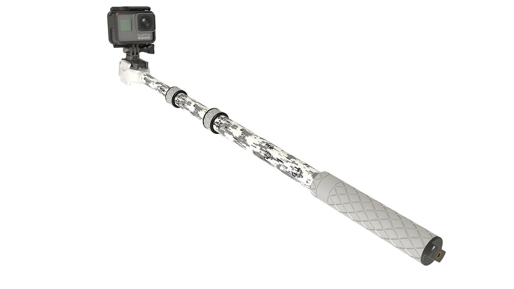 GoScope BOOSTplus- Telescoping Extension Pole/Monopod Compatible with HERO10 & DJI OSMO Action: Expands 17.5" Out to 40" (Arctic Camo) Arctic Camo