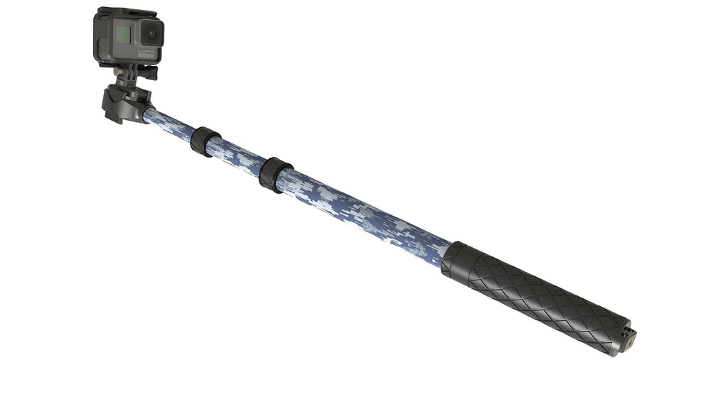 GoScope BOOSTplus- Telescoping Extension Pole/Monopod Compatible with HERO10 & DJI OSMO Action: Expands 17.5" Out to 40" (Marine Camo) Marine Camo