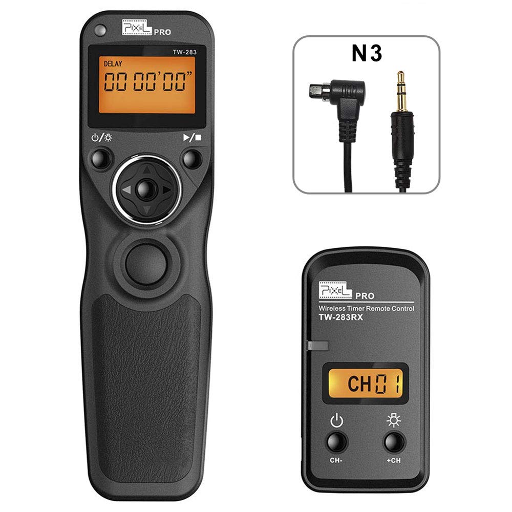 Pixel TW-283 N3 Wireless Shutter Remote Control Tiner Remote Shutter Release for Canon Eos 5D Mark IV 5D 6D 7D Mark 1DX MARKII R5 R6 50D 40D 30D 20D 10D D60 D30 D2000 EOS-1V EOS-3 TW-283N3 Compatible for Canon