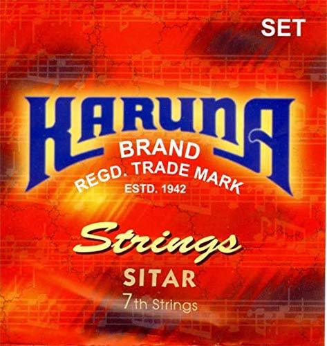sitar string set, karuna brand, 7 main strings only, Kharaj Pancham, without tarabh
