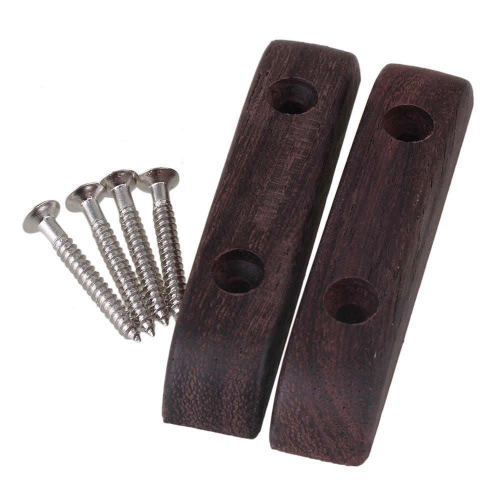 Yibuy Bass Guitar Padauk Thumb Rest Finger Rest Thumbrest with Screws Set of 2