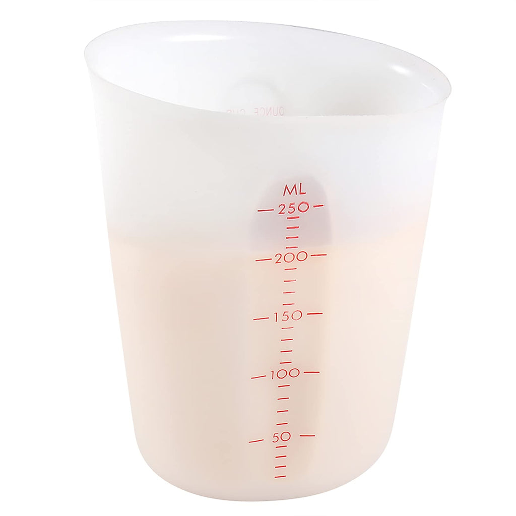 Measuring Cup, YYP 1-Cup Squeeze and Pour Silicone Measuring Cup with Marking, 8 Ounces (250 Milliliter, 1 Cup)