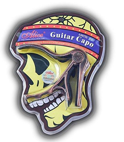 Alice Skull Shape Aluminum Alloy Acoustic Folk Guitar Capo Bronze