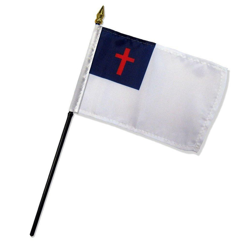 Christian 4"x6" Desk Stick Flag (No Base) (1 Flag) 1