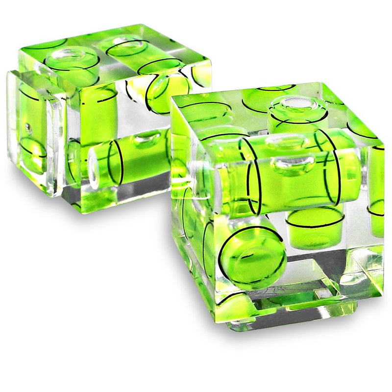 [AUSTRALIA] - SENHAI Triple 3 Axis Hot Shoe Bubble Spirit Level Compatible Compatible for Canon Nikon Pentax DSLR Camera (2 Pack) 