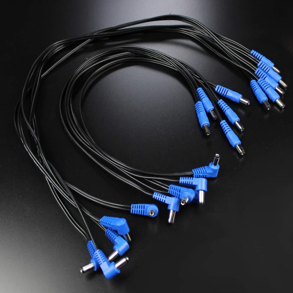 [AUSTRALIA] - 10 Pack Effects Pedal DC Power Patch Cables Cords Pedalboard 5.5mm / 2.1mm 18AWG 