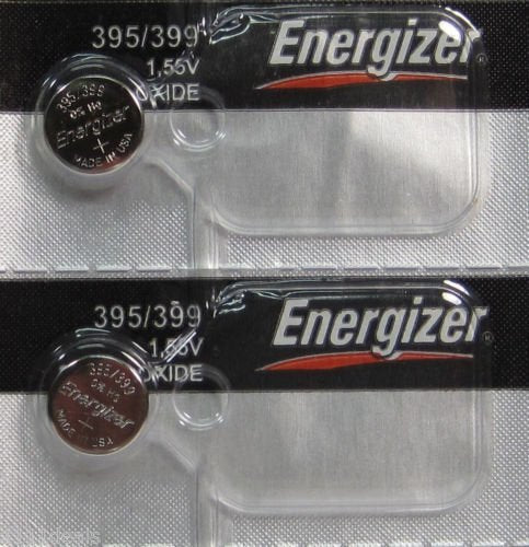 2 Pk 395 Energizer watch battery SR927W 395/399 SR927SW NEW
