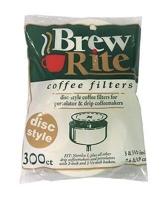 Round Coffee Filters for Percolators 3 to 3.5" Paper - 300ct - NEW