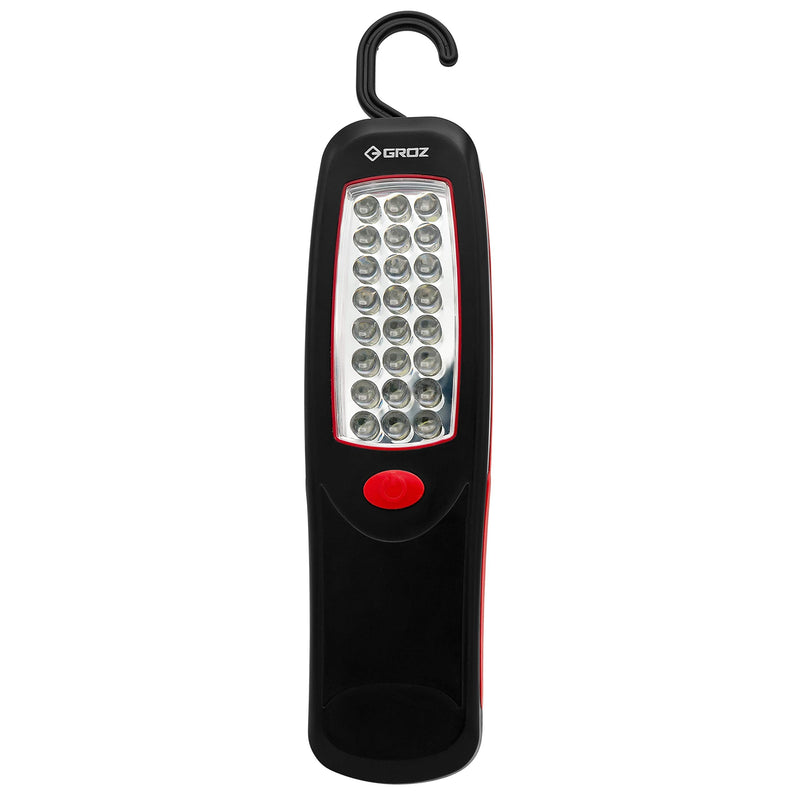 GROZ 48 Lumen LED Drycell Inspection Lamp | 360° Swivel Hook | Magnet for Hands Free Work (55008)