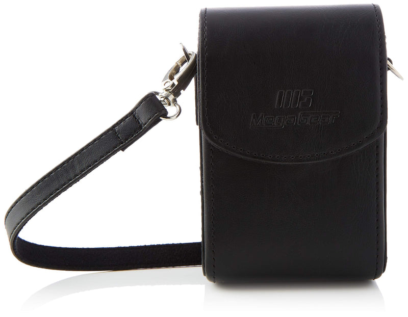 MegaGear Leather Camera Case with Strap Compatible with Canon PowerShot G7 X Mark III, G7 X Mark II, G7 X Black