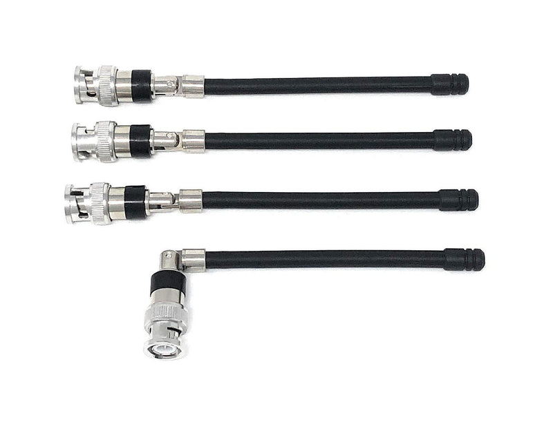 4 PCS UHF (470-752 MHz) 1/4 Wave Antennas w/BNC Connectors for Shure