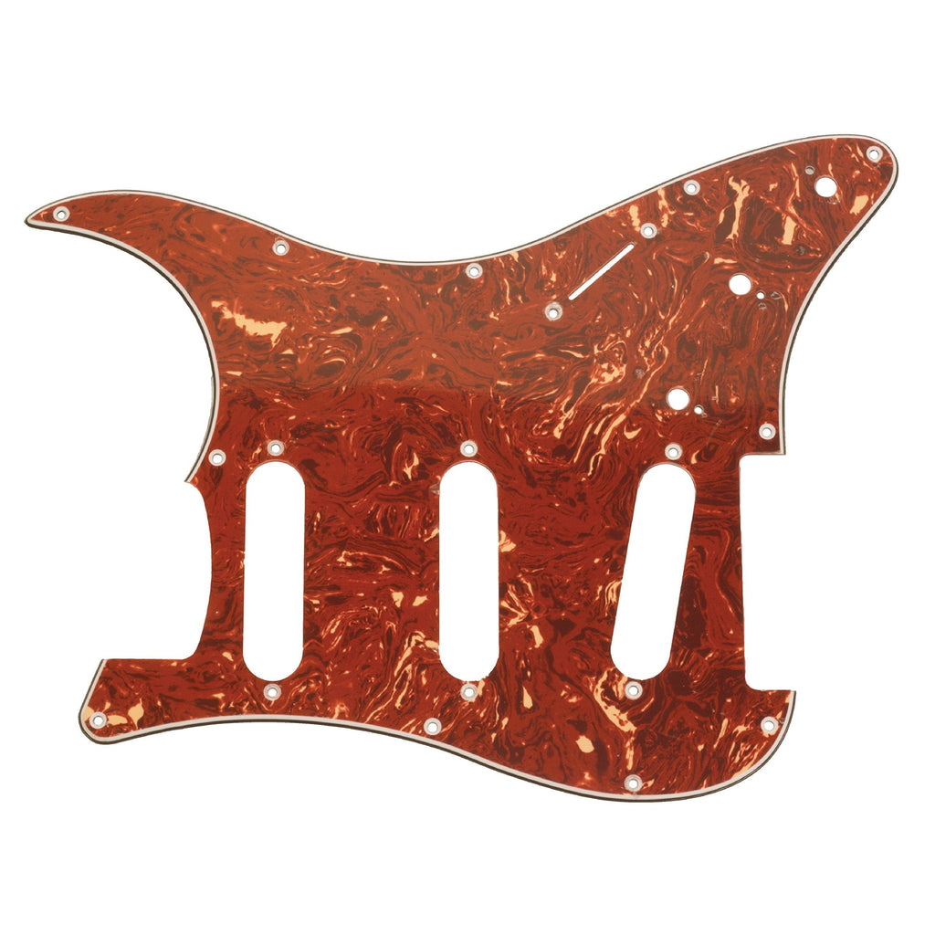 Seismic Audio Red Tortoiseshell Replacement 3 Ply Pickguard for Standard Strat Style Guitar (SAGA33)