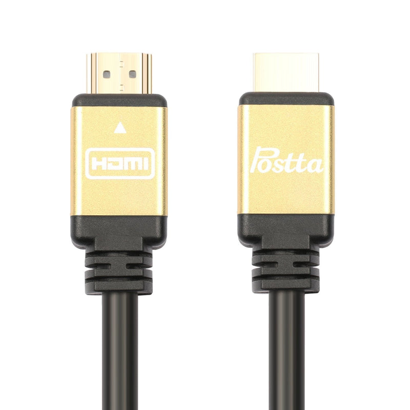 Postta Ultra HDMI 2.0V Cable(15 Feet) Support 4K 2160P,1080P,3D,Audio Return and Ethernet - 1 Pack(Golden) 15FT Golden