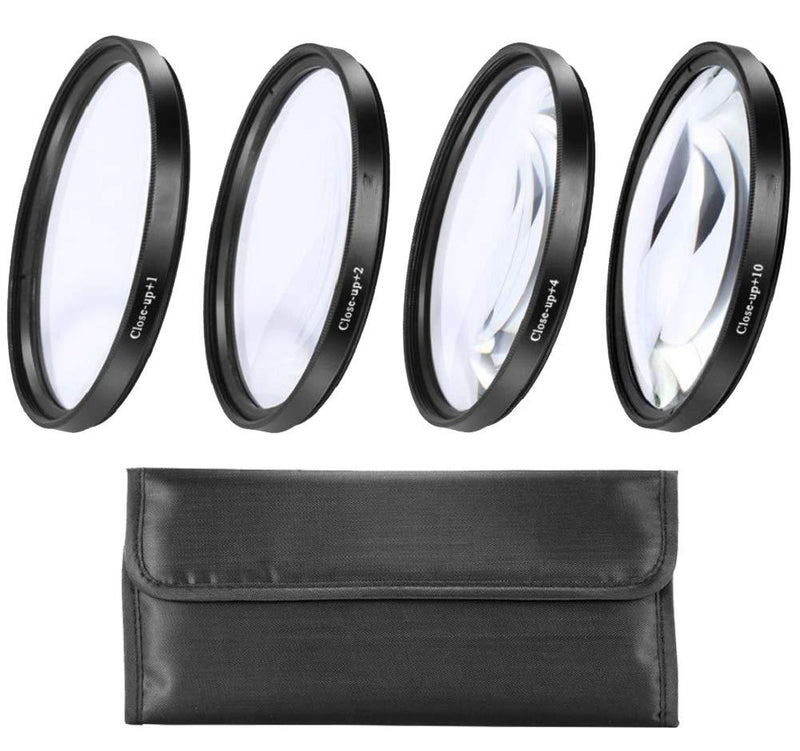 67mm Close-Up Filter Set (+1, 2, 4 and +10 Diopters) Magnification Kit for Nikon CoolPix P900, P950 Digital Camera