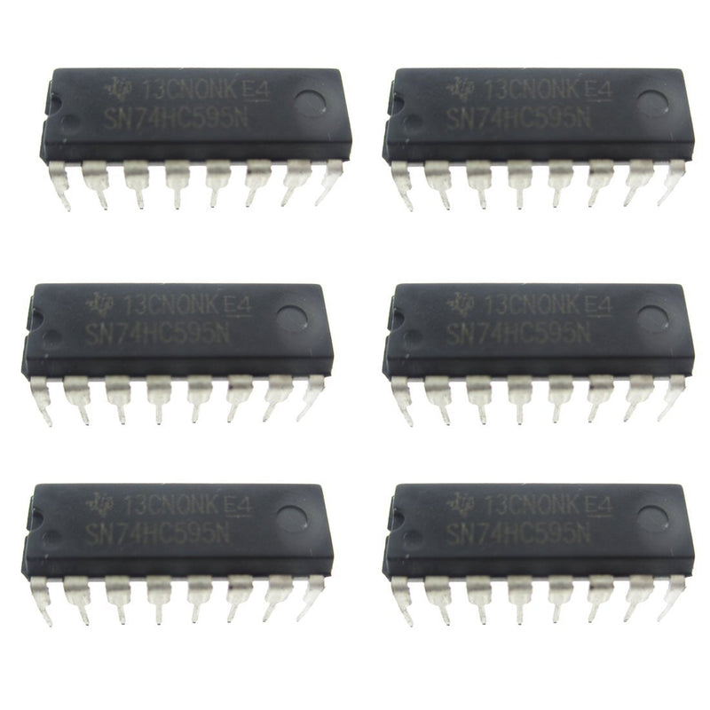 SN74HC595 74HC595 74HC595N 8-Bit Shift Registers With 3-State Output Registers DIP16 6 Pack