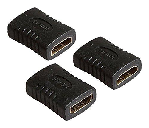 LINESO HDMI Female to Female Adapter Gold Plated High Speed HDMI Female Coupler 3D&4K Resolution