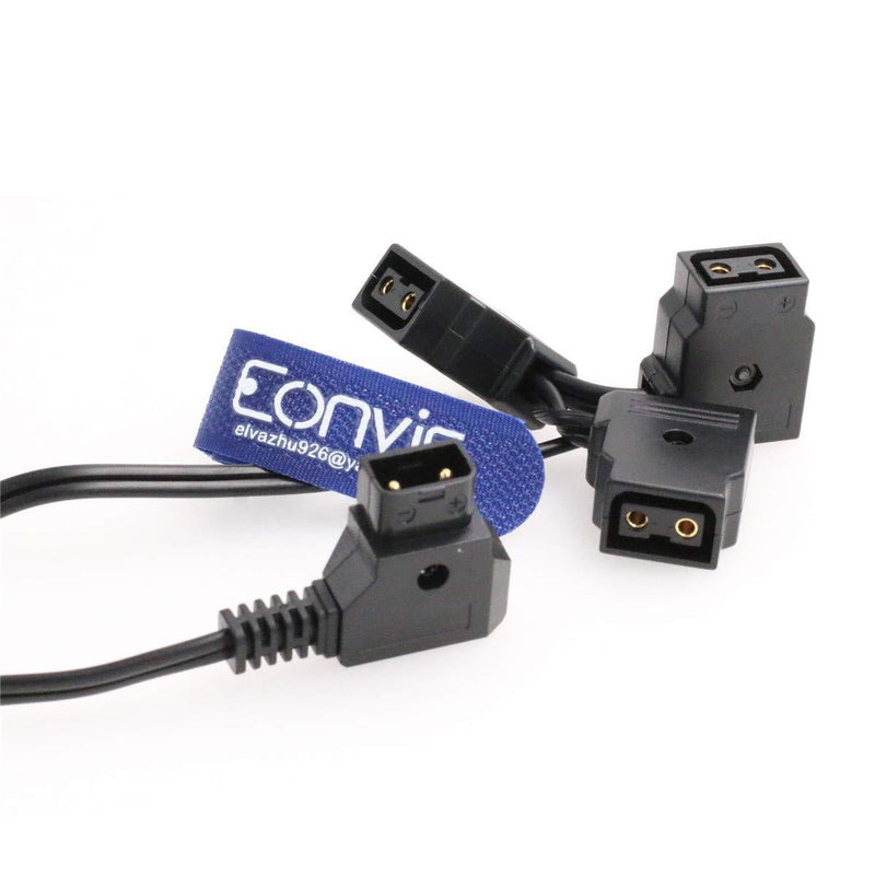 Eonvic D-Tap Male to 3 Female P-Tap Hub Adapter Splitter Extension Cable for BMCC Anton V Mount Battery