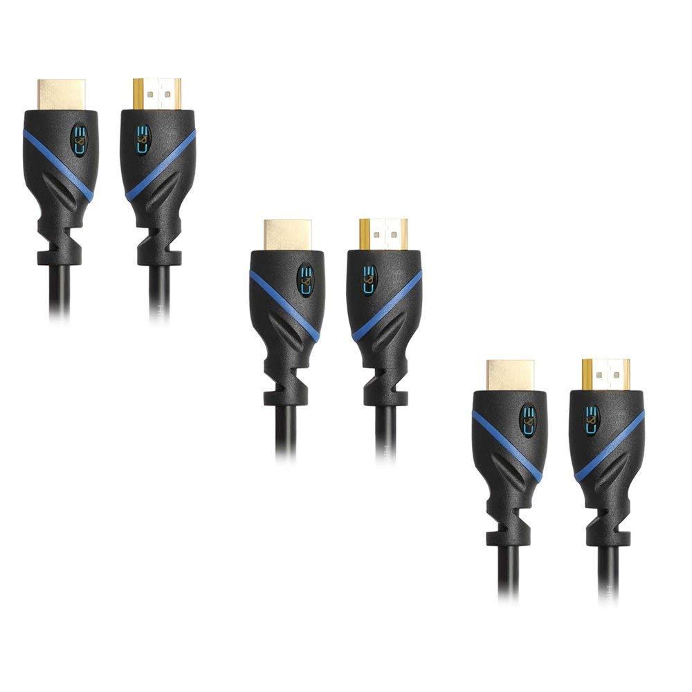 8ft (2.4M) High Speed HDMI Cable Male to Male with Ethernet Black (8 Feet/2.4 Meters) Supports 4K 30Hz, 3D, 1080p and Audio Return CNE620060 (3 Pack) 8 Feet (3-Pack) HDMI Male to Male 3 Pack