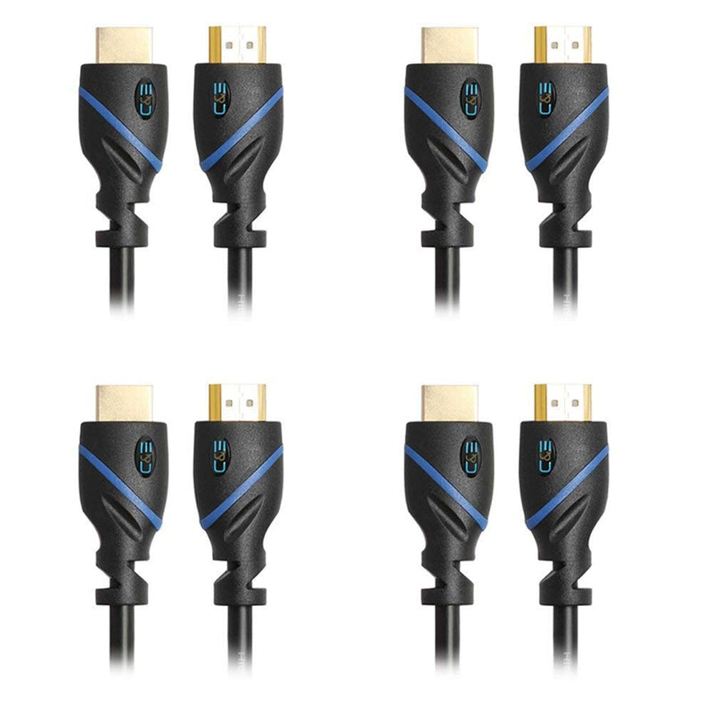 8ft (2.4M) High Speed HDMI Cable Male to Male with Ethernet Black (8 Feet/2.4 Meters) Supports 4K 30Hz, 3D, 1080p and Audio Return CNE620077 (4 Pack) 8 Feet (4-Pack) HDMI Male to Male 4 Pack