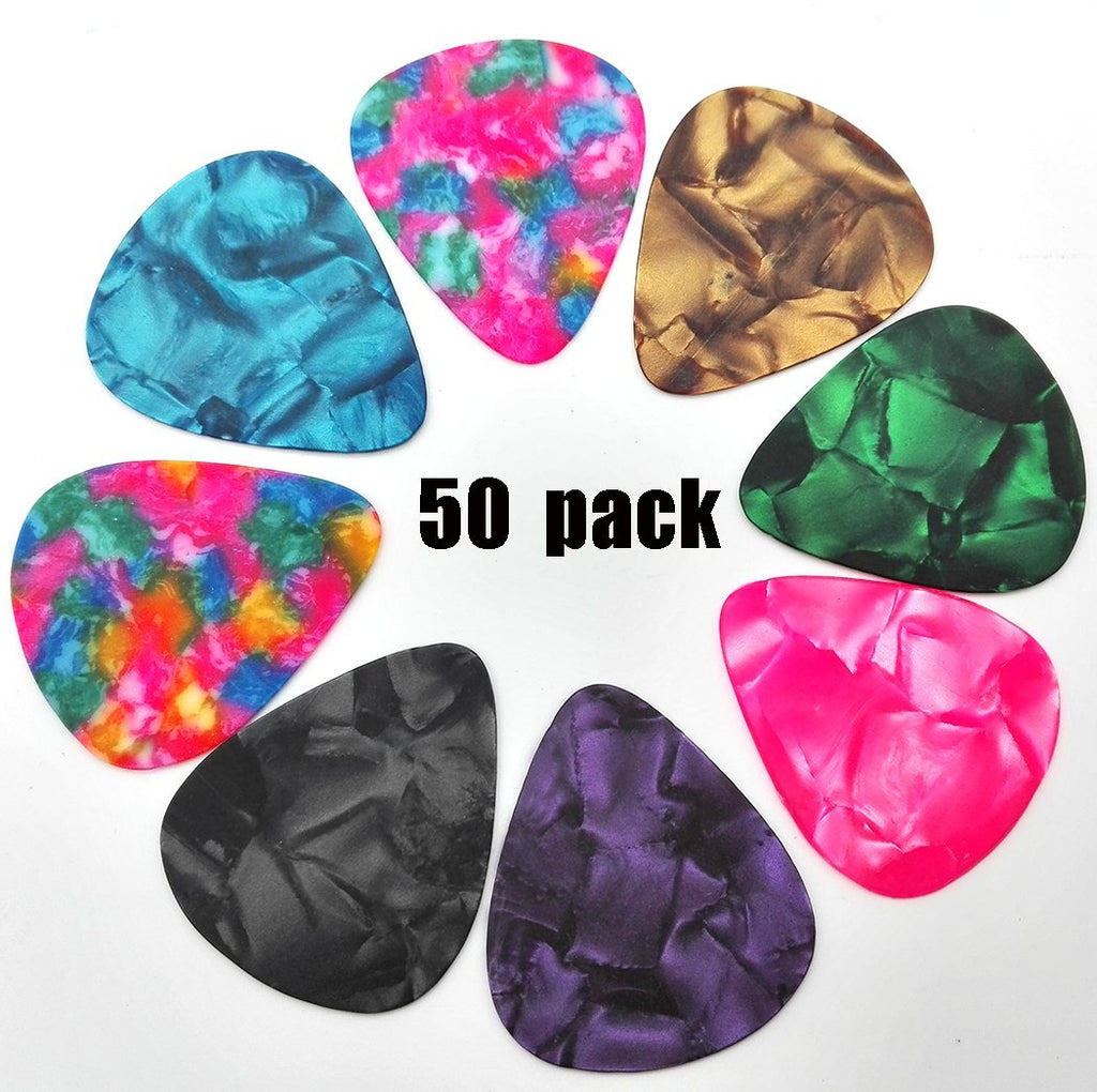 WOGOD Guitar Picks Guitar Plectrums Stylish Colorful Celluloid (0.71mm-50)