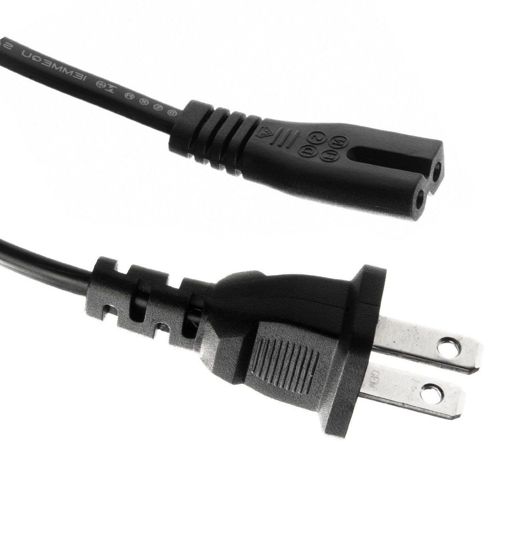NiceTQ Replacement US 2Prong AC Power Cord Cable For Stanton T62 Straight Arm Direct-Drive DJ Turntable