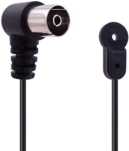 Black Push On Female FM Dipole Antenna 75 ohm PAL Connector Radio Stereo Indoor