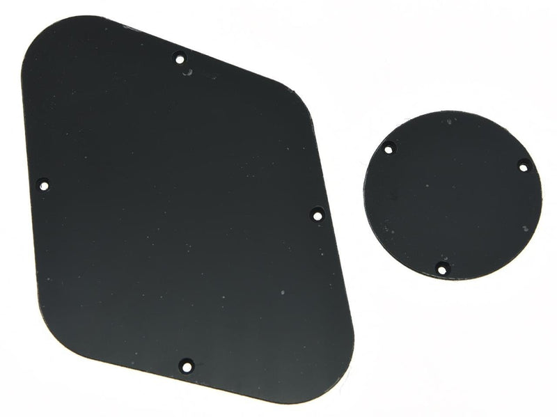 KAISH Solid Black 1 Ply LP Rear Control Plate Switch Plate Cavity Cover For Epiphone Les Paul