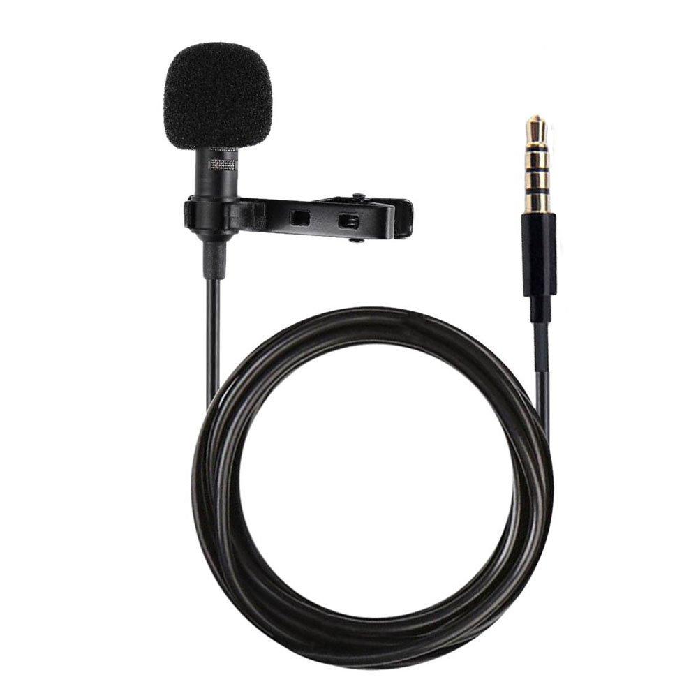 Actpe Deluxe Lavalier Lapel Clip-on Omnidirectional Condenser Microphone for Apple iPhone 6S Plus 5S, iPad Mini Air Pro, iPod Touch, Samsung, Android & Windows Smartphones/ Tablet PC, Video Recorder