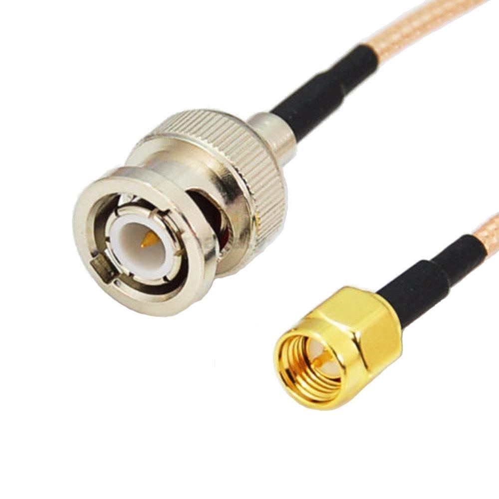 bestkong 3 feet SMA Male Plug to BNC Male RF Pigtail Jumper Caxial Cable RG316 1m