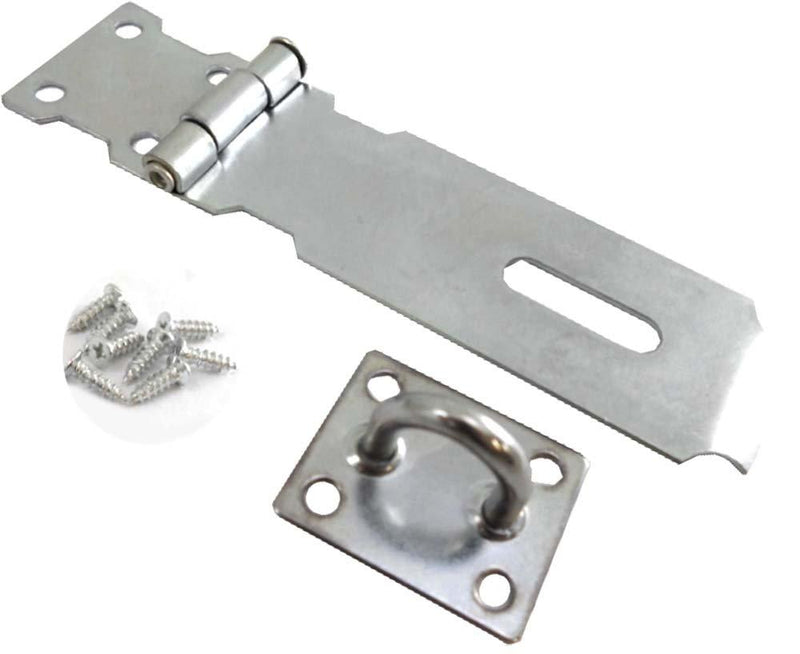 Dovetail 4.5 Inch Galvanized Pad Bolt Hasp With Installation Hardware