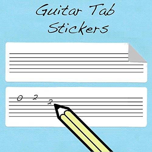 Long Guitar Tablature Stickers (210 Sticker Pack) 5 String/Mandolin/Banjo