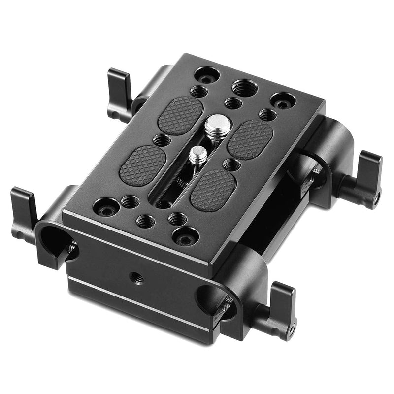 SmallRig Camera Tripod Mounting Baseplate w/15mm Rod Clamp Rail Block for Tripod/Shoulder Support System - 1798