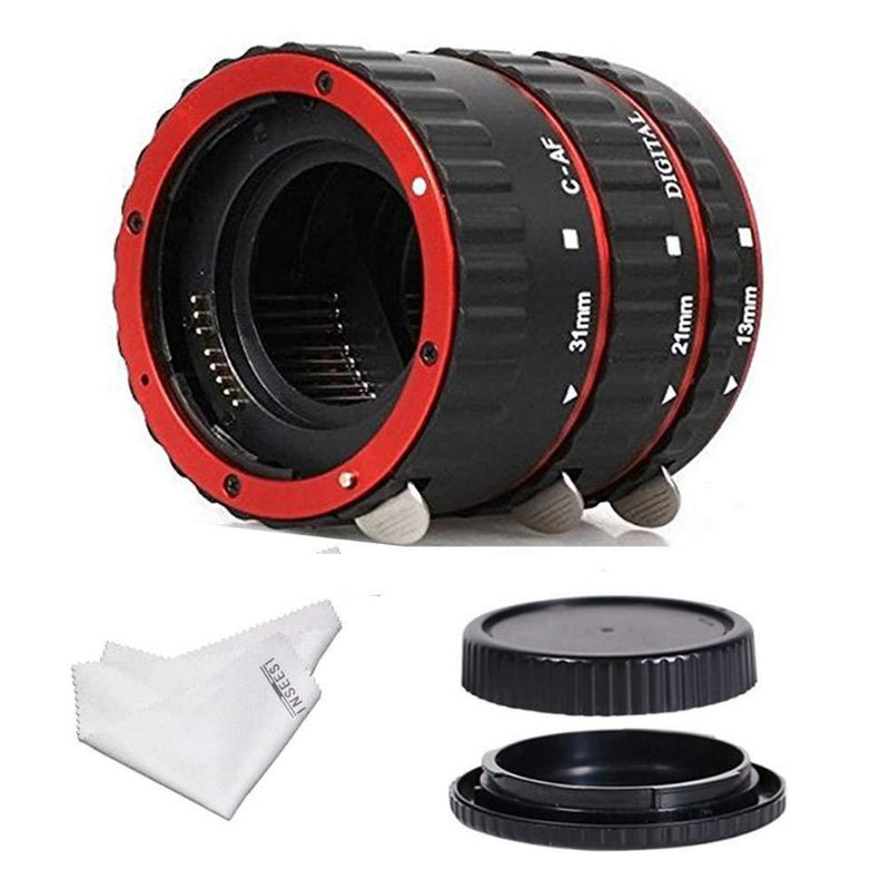 INSEESI Macro Lens Extension Tube with Lens Body and Rear Cap for Canon EOS EF Canon1D 1Ds Series 7D 5D 5DMarkII 5DMark III etc Lens former version