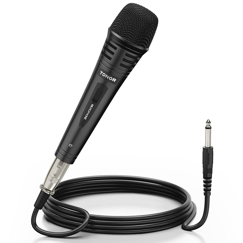[AUSTRALIA] - TONOR Dynamic Karaoke Microphone for Singing with 16.4ft XLR Cable, Metal Handheld Mic Compatible with Karaoke Machine/Speaker/Amp/Mixer for Karaoke Singing, Speech, Wedding and Outdoor Activity 