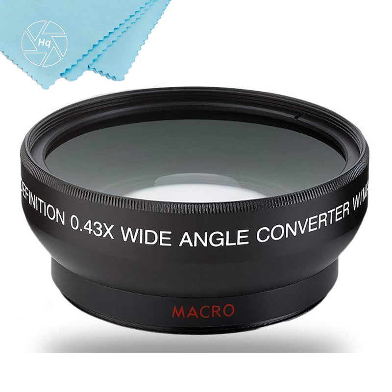 [AUSTRALIA] - 49mm 0.43x Wide Angle Lens with Macro for Panasonic HC-WXF991K, HC-VX981K, HC-X900/M, HC-X920K Camcorder 