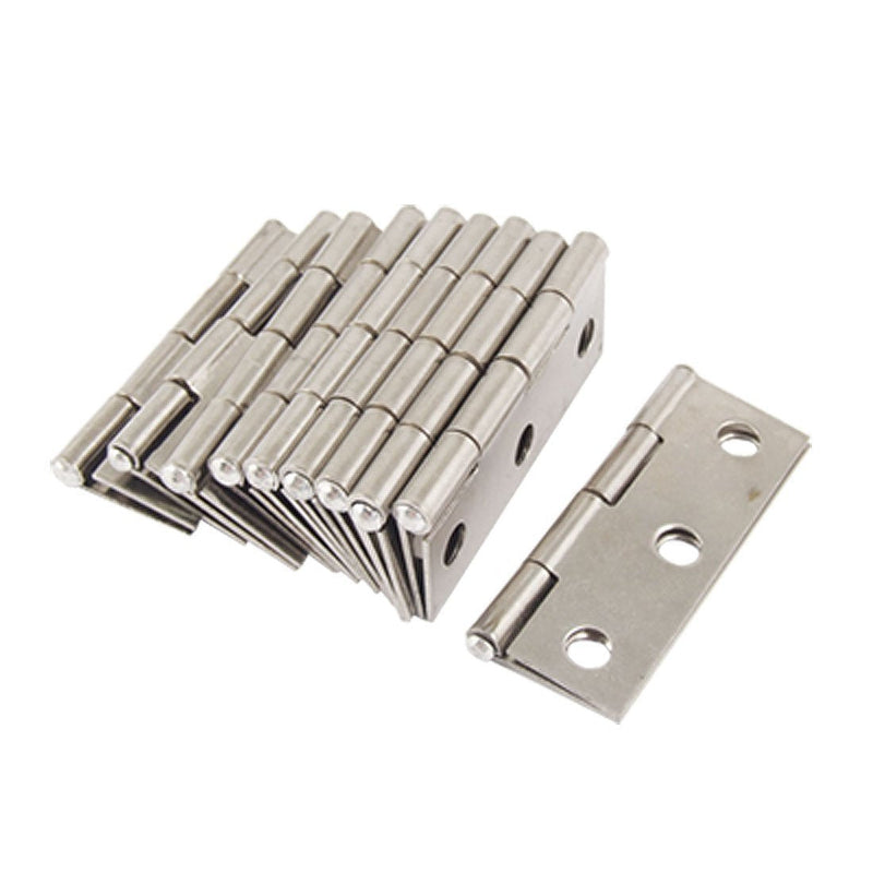 [AUSTRALIA] - Onwon 10 Pcs Folding Butt Hinges Silver Tone Home Furniture Hardware Door Hinge 