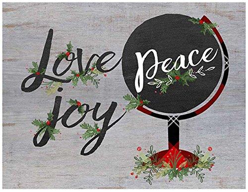 Jada Venia 9.75"x7.75" Love Joy Peace Globe Light Box Insert