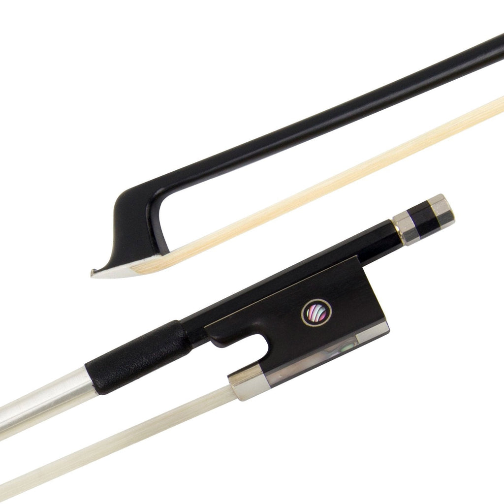 Violin Bow Stunning Fiddle Bow Carbon Fiber for Violins (4/4, Black) 4/4