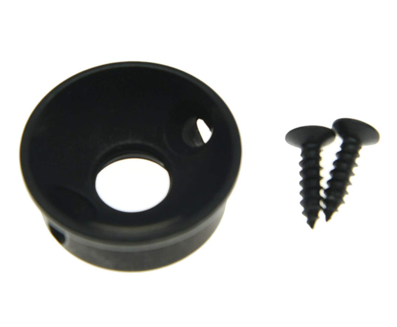 KAISH Black Metric Threading Electric Guitar Jack 6.35mm Electrosocket Jack Plate for Tele/Telecaster Guitar(Import Style)
