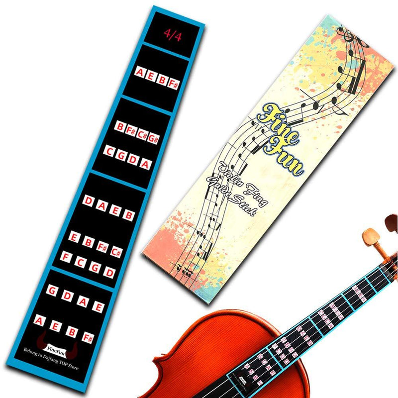 FineFun Violin Finger Guide /Fingerboard Sticker guide Label Finger Chart For Size 4/4,3/4 ,2/1,4/1,8/1,10/1 (4/4)