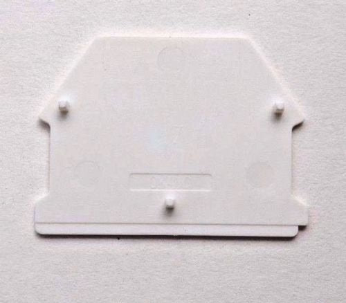 Dinkle DK4NC-WE DIN Rail Terminal Block End Cover for DK4N-WE White, Pack of 50