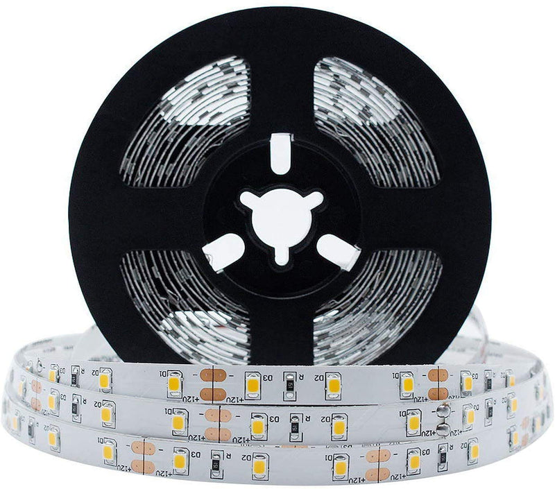 [AUSTRALIA] - LightingWill LED Strip Light CRI90 SMD2835 16.4Ft(5M) 300LEDs Daylight White 5000K-6000K 60LEDs/M DC12V 60W 12W/M 8mm White PCB Flexible Ribbon Strip with Adhesive Tape Non-Waterproof H2835PW300N 5m Cri90 Daylight White 