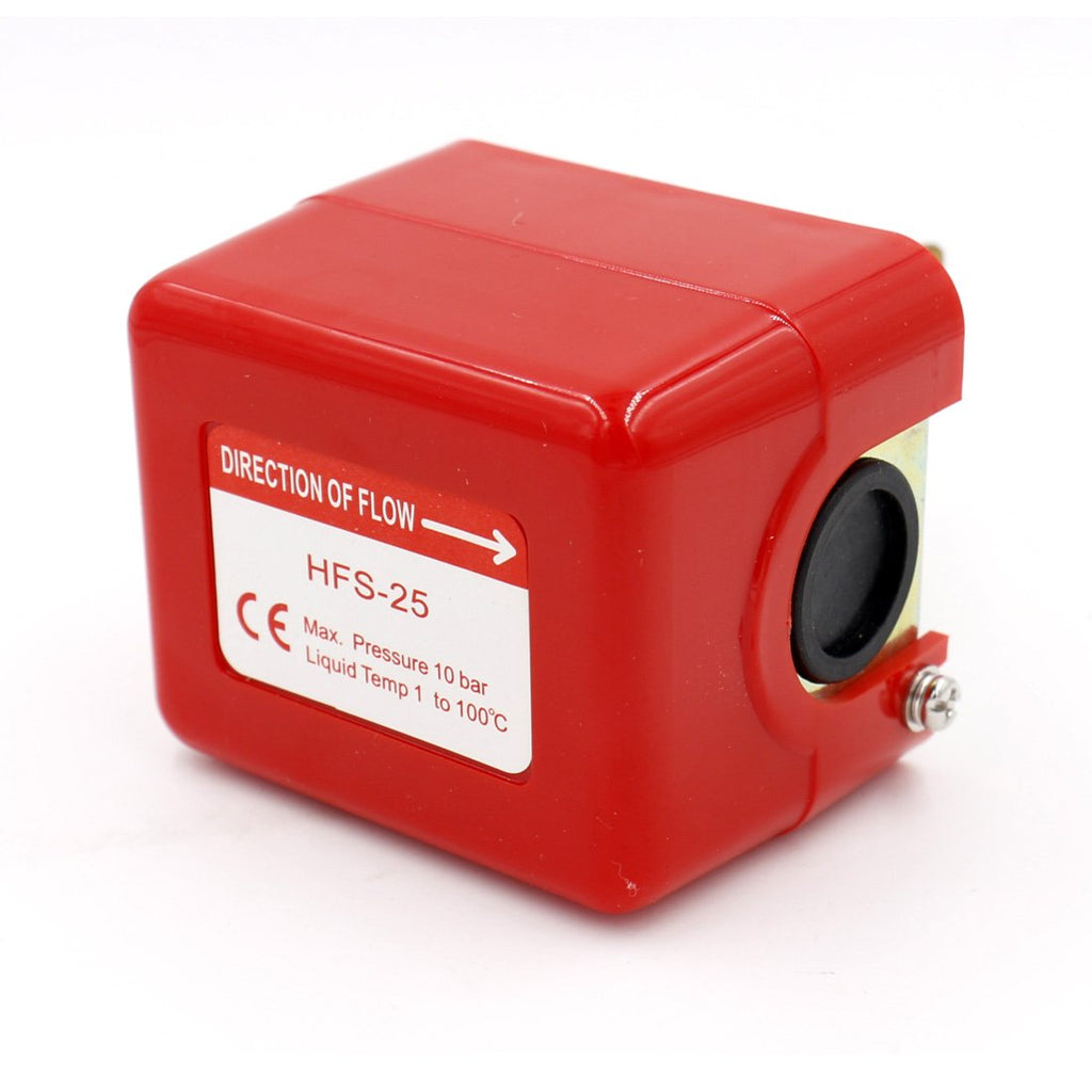 Baomain Paddle Flow Control Switch HFS-25 Red AC 250V 15A SPDT G1" Cooling System Water