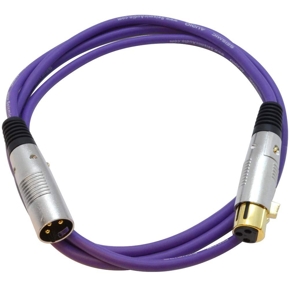 [AUSTRALIA] - Seismic Audio Premium 6 Foot Purple XLR Patch Cable 3 Pin XLRF to XLRM Mic Cord, 6' (SAPGX-6Purple) 6' 