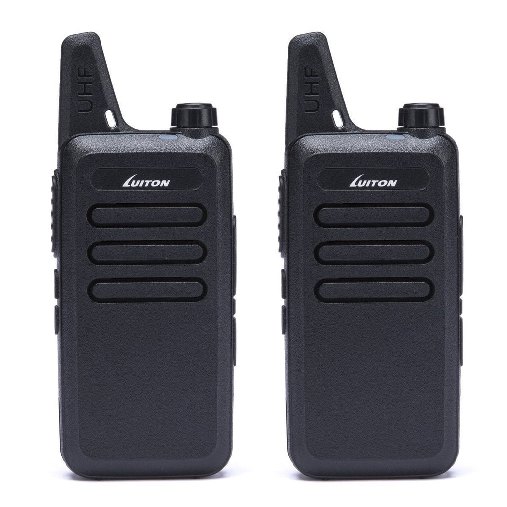 Walkie Talkies LT-316 GMRS Outdoor Camping Hiking Hunting Uhf Mini Walkie Talkies 3 Watts Output 5-10 Miles Range Micro USB Charging Amateur Two Way Radio (Pair) (Black) LT-316 black