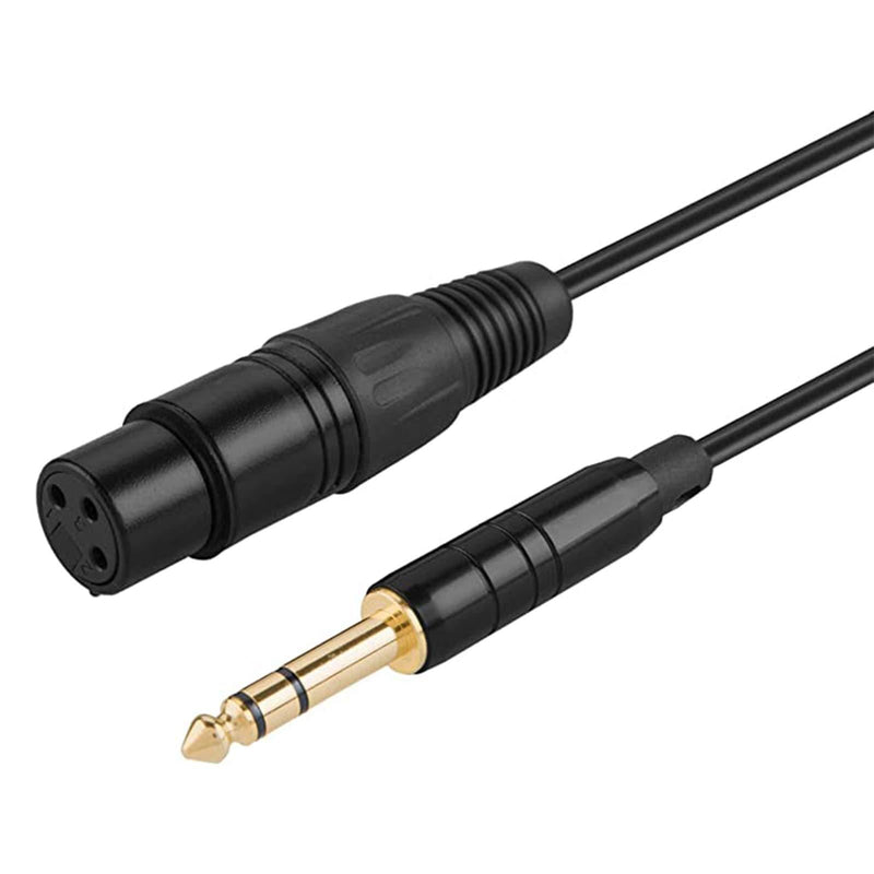 1/4’’ to XLR,CableCreation 10Feet 6.35MM TRS to XLR Female Cable for Speakers,Microphone,Mixer,Guitar,AMP,Black 10 Feet [1-Pack]