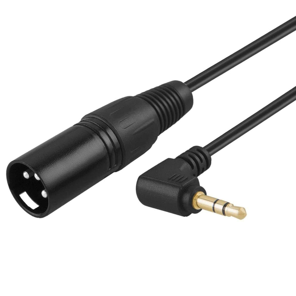 [AUSTRALIA] - CableCreation 3 Feet Angle 3.5mm (1/8 Inch) Stereo Male to XLR Male Cable, Black 3Feet 