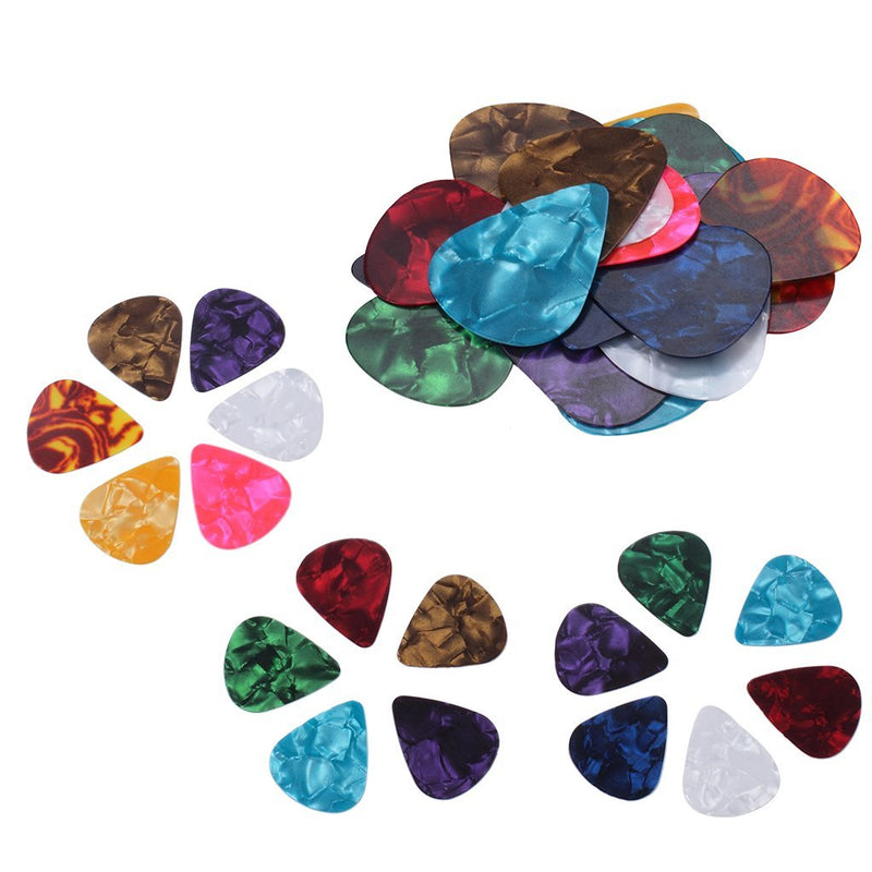 EFORCAR Assorted Guitar Picks, Celluloid Guitar Plectrum (Pack of 20),Unique Colorful Designs, Best Gifts for Any Guitarist-Thanksgiving Christmas New Year Holidays Presents